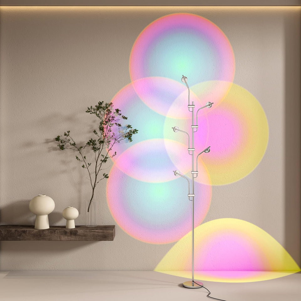 TACAHE halo projector lamp projection setup for vivid halo effects in living spaces.