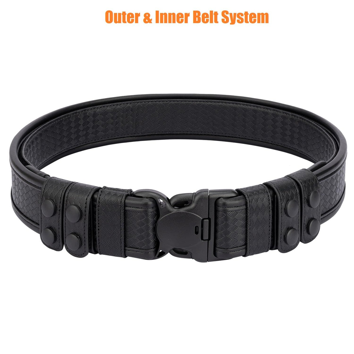 TACNEX duty belt hook lining interior shows secure hook compatibility