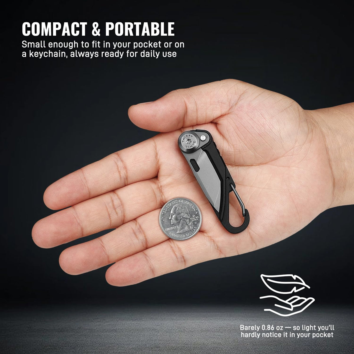 TACRAY Vinto rugged G10 handle with corrosion-resistant steel.