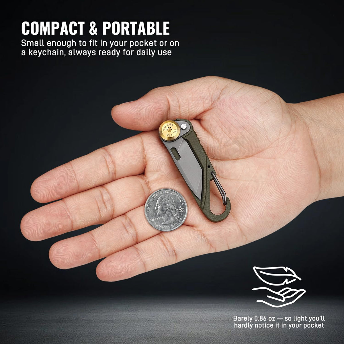 TACRAY Vinto 10Cr15MoV steel with G10 handle delivers durability and reliable grip.