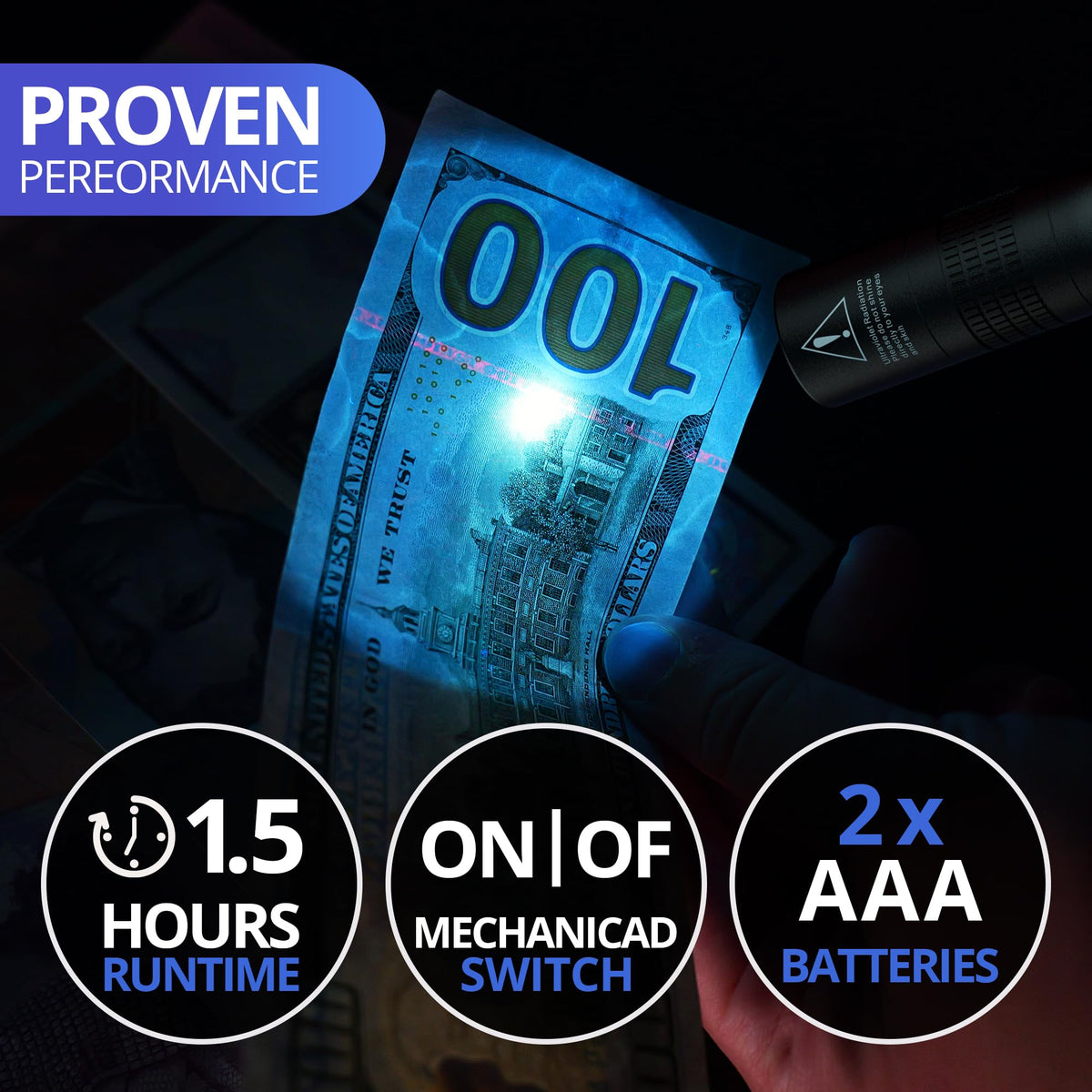 TactEagle UV Light Pen IPX8 waterproof for use in wet environments