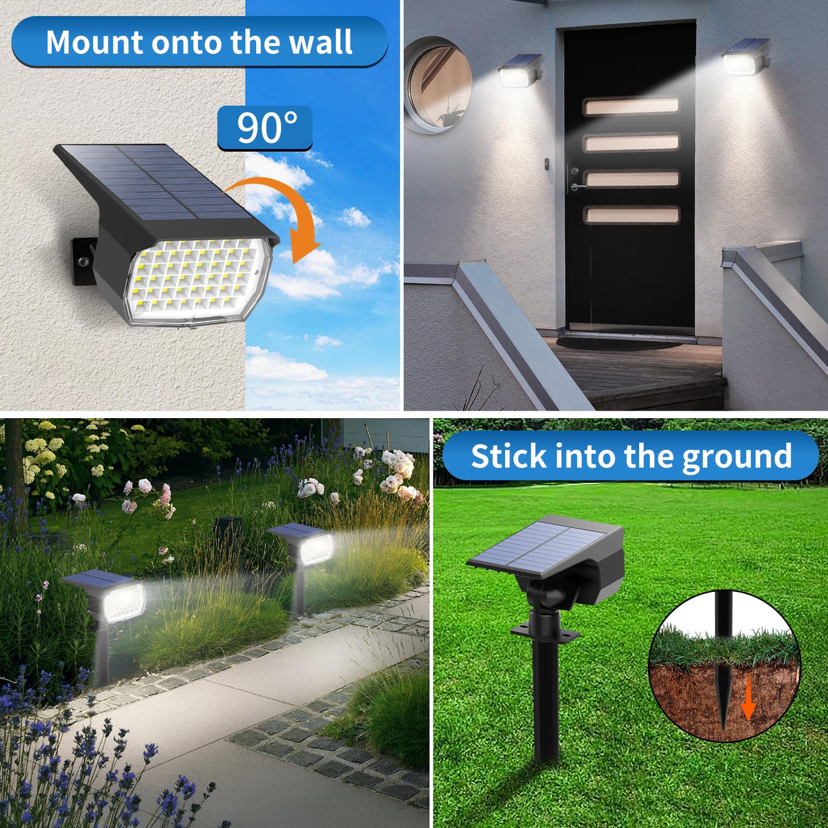 Tadyreal ground stake installation for quick, tool-free setup.