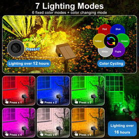 Tadyreal solar color-changing spot light wall mount for easy outdoor setup