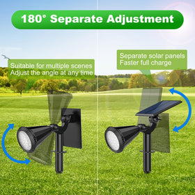 Tadyreal solar lights four modes showcase varied brightness for pathways, gardens, or accents.