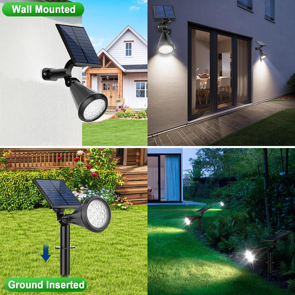Tadyreal installation options show wall mounting and ground stake for flexible placement.