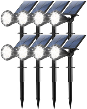 Tadyreal solar lights panel adjustment demonstrates flexible angle control for perfect wall or path lighting.
