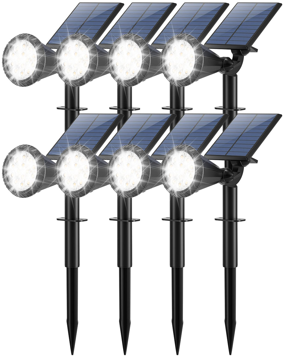 Tadyreal solar lights panel adjustment demonstrates flexible angle control for perfect wall or path lighting.