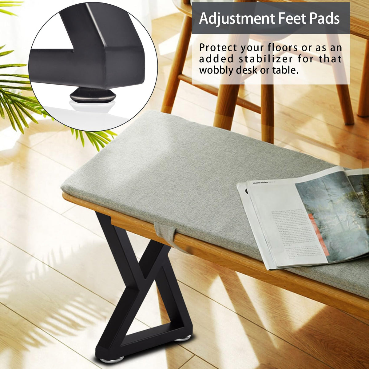 Taelakeni heavy-duty legs support up to 1000 pounds.