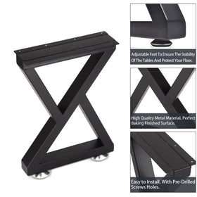Taelakeni metal legs with pre-drilled mounting plates for easy installation.