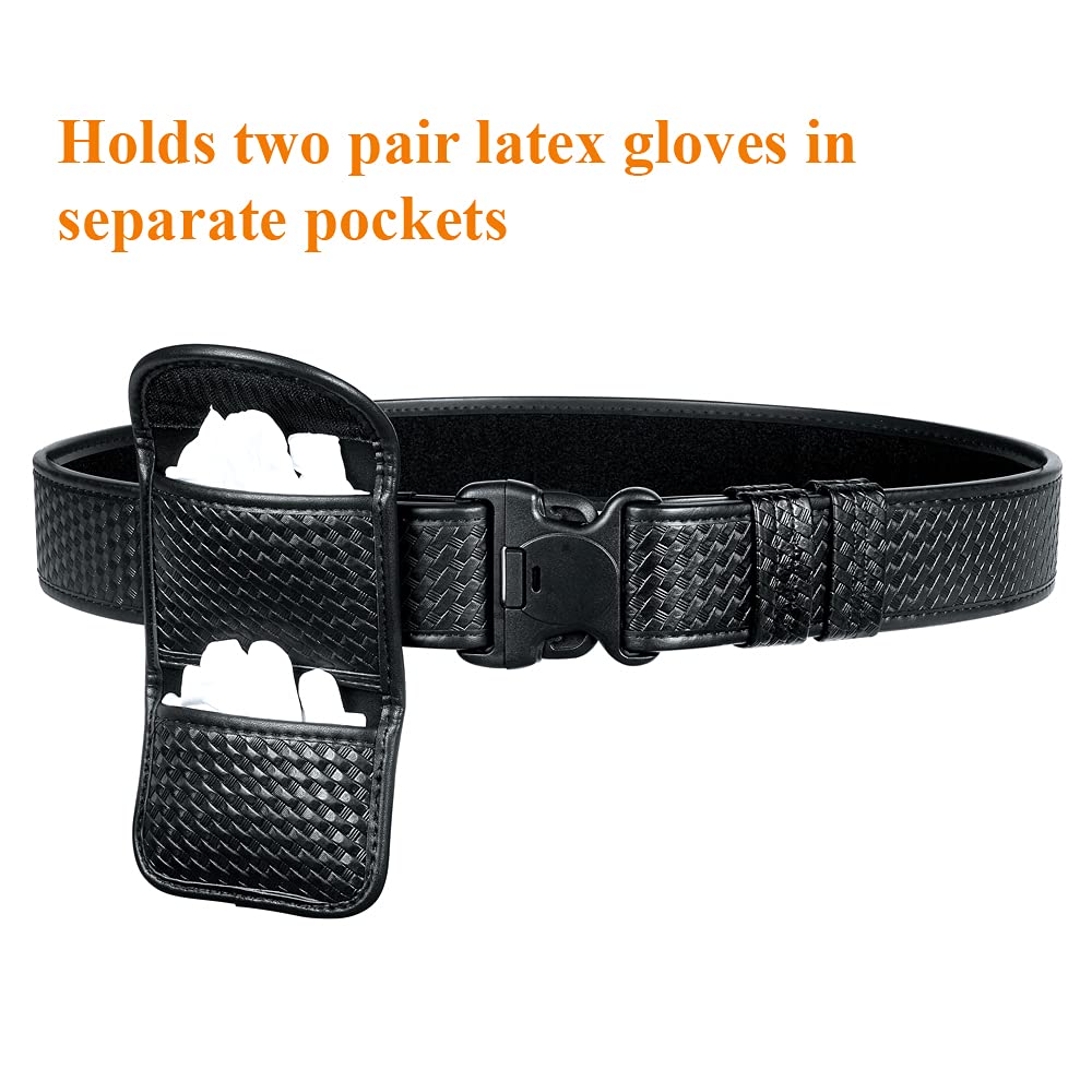 TAFTACFR basketweave leather pouch demonstrates durable belt compatibility for 2in or 2.25in widths
