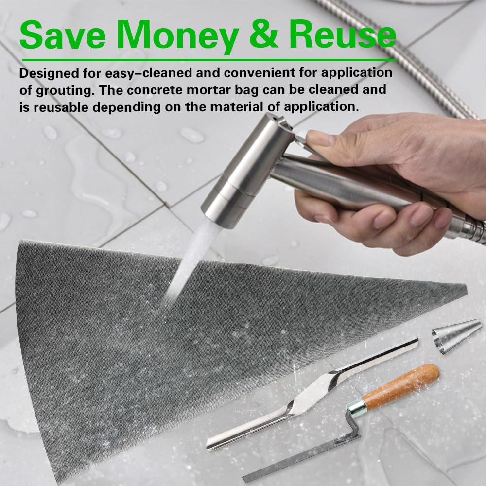 Tahikem masonry bag with heat-sealed seams for durability.