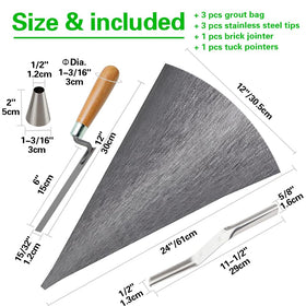 Tahikem stainless steel tips set to prevent cracking and control grout flow.