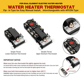 TAIACE EWH-05 dual elements ready for installation and testing.