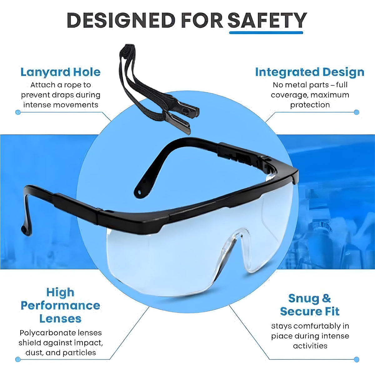 TAIGAOASIS ANSI Z87.1 CE-certified lenses offering reliable impact resistance
