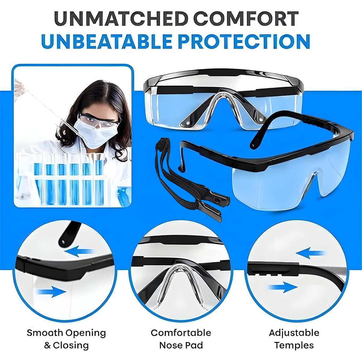 TAIGAOASIS built-in brow guard safety glasses for enhanced eye protection