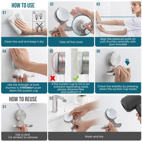 TAILI fits glass, tile, and mirror surfaces.