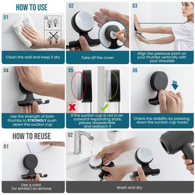 TAILI multipurpose hook handles sponges, robes, keys, and more.
