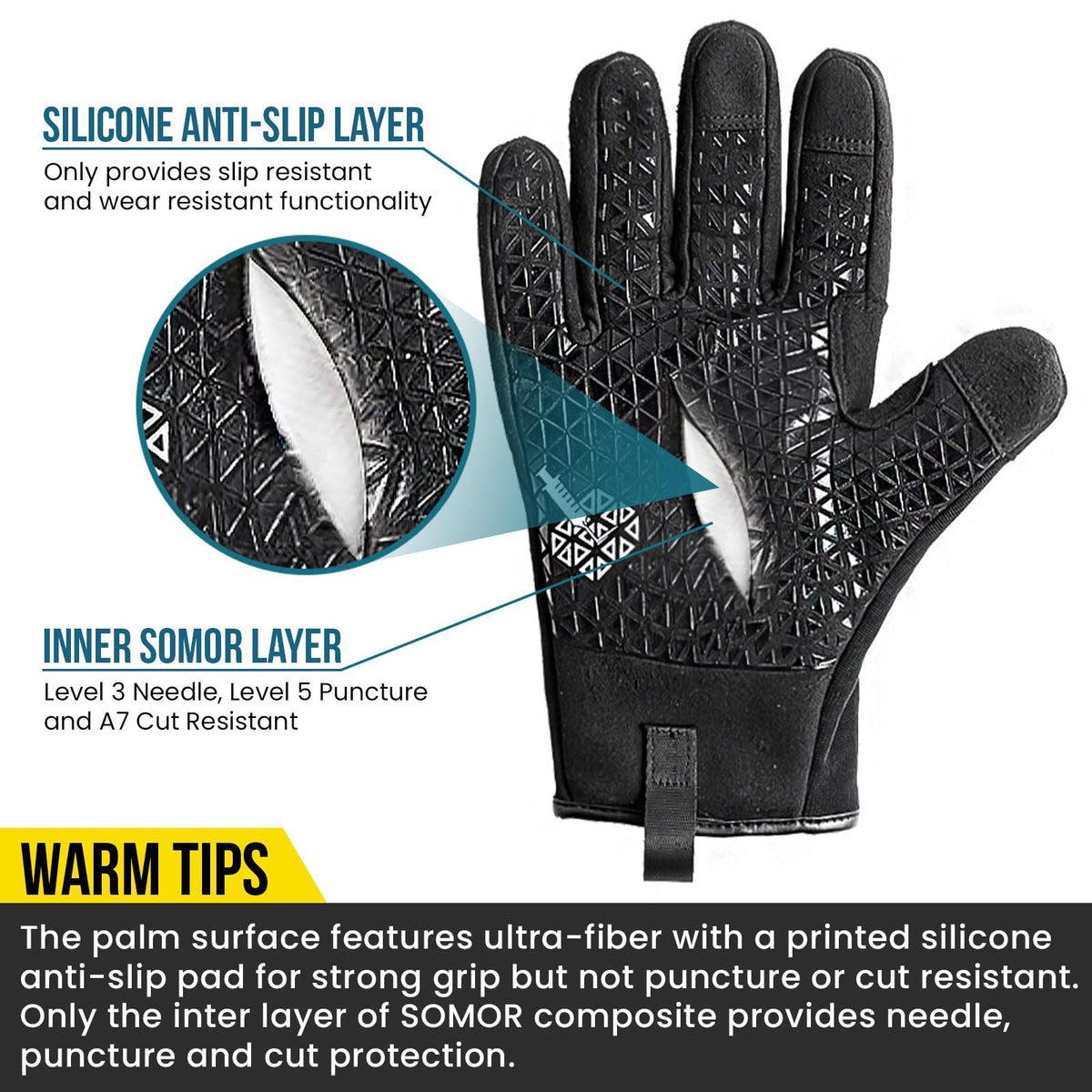 TAILI work gloves shown in action on a job site for versatile protection.