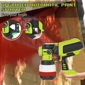 TAIRDA paint sprayer with LED light for precise spraying in dim areas