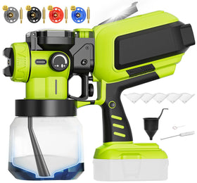 TAIRDA automatic paint sprayer with Ryobi 18V compatibility for cordless painting on fences and furniture