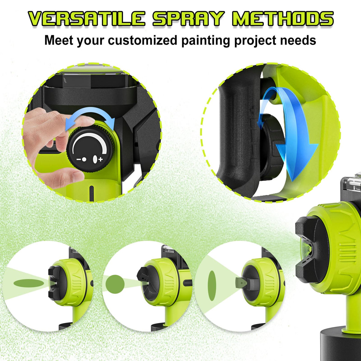 TAIRDA spray length and flow adjustments tailor coverage for each project