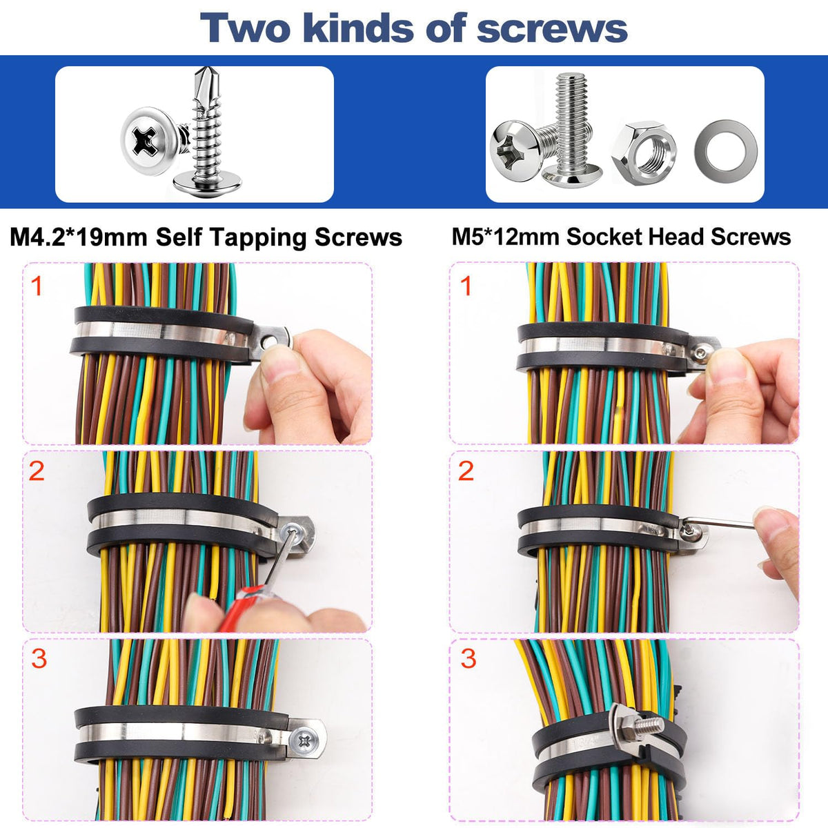 Taiss rubber cushion clamps emphasize secure fit and vibration reduction for piping.