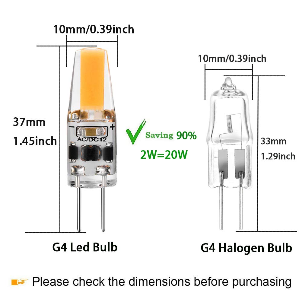 TAIYALOO G4 LED bulb 12V compatibility supports safe halogen replacement