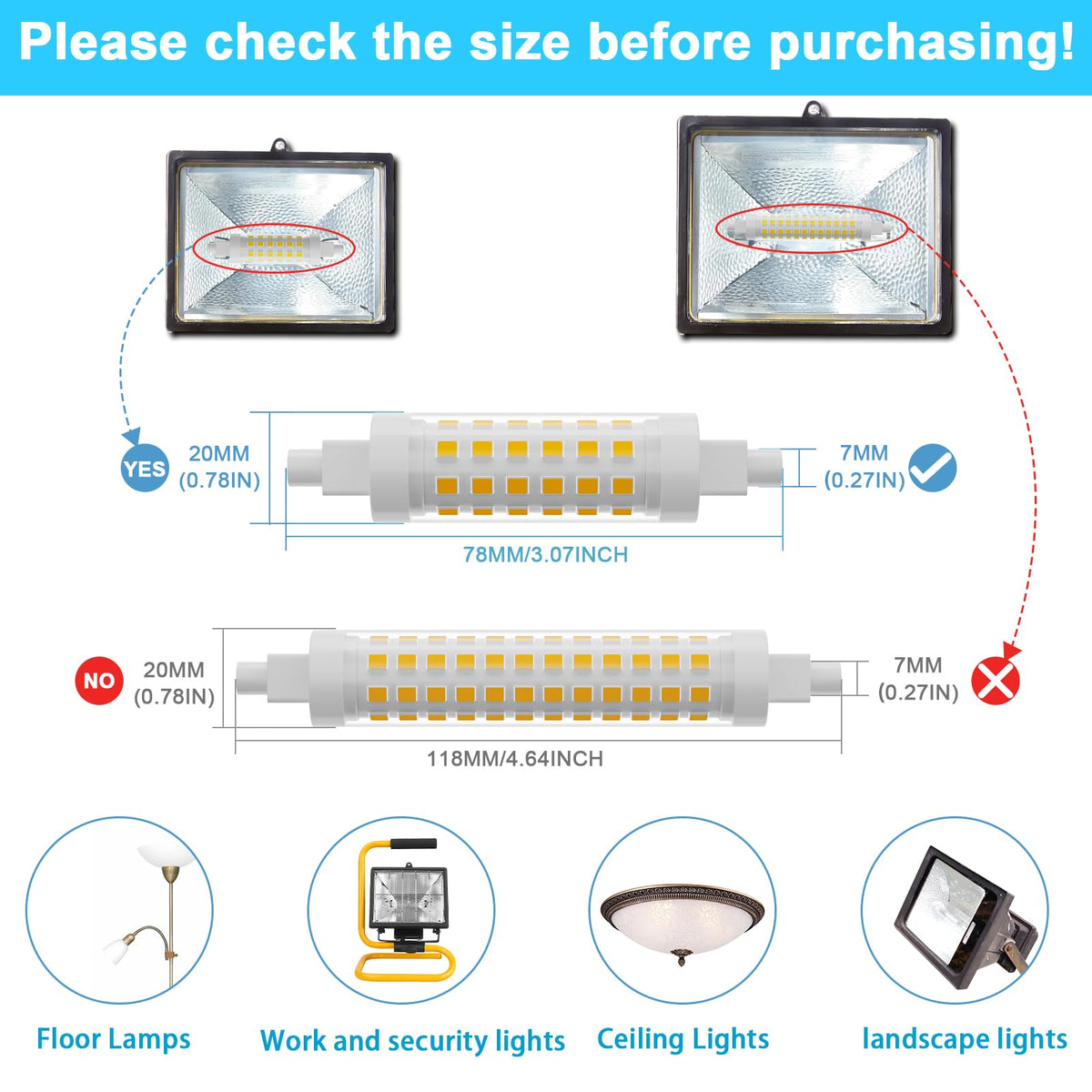 TAIYALOO R7S dimmable LED with smooth brightness control.
