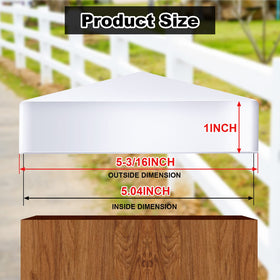 Taiyin 12-pack white vinyl post caps for easy outdoor railing upgrades.