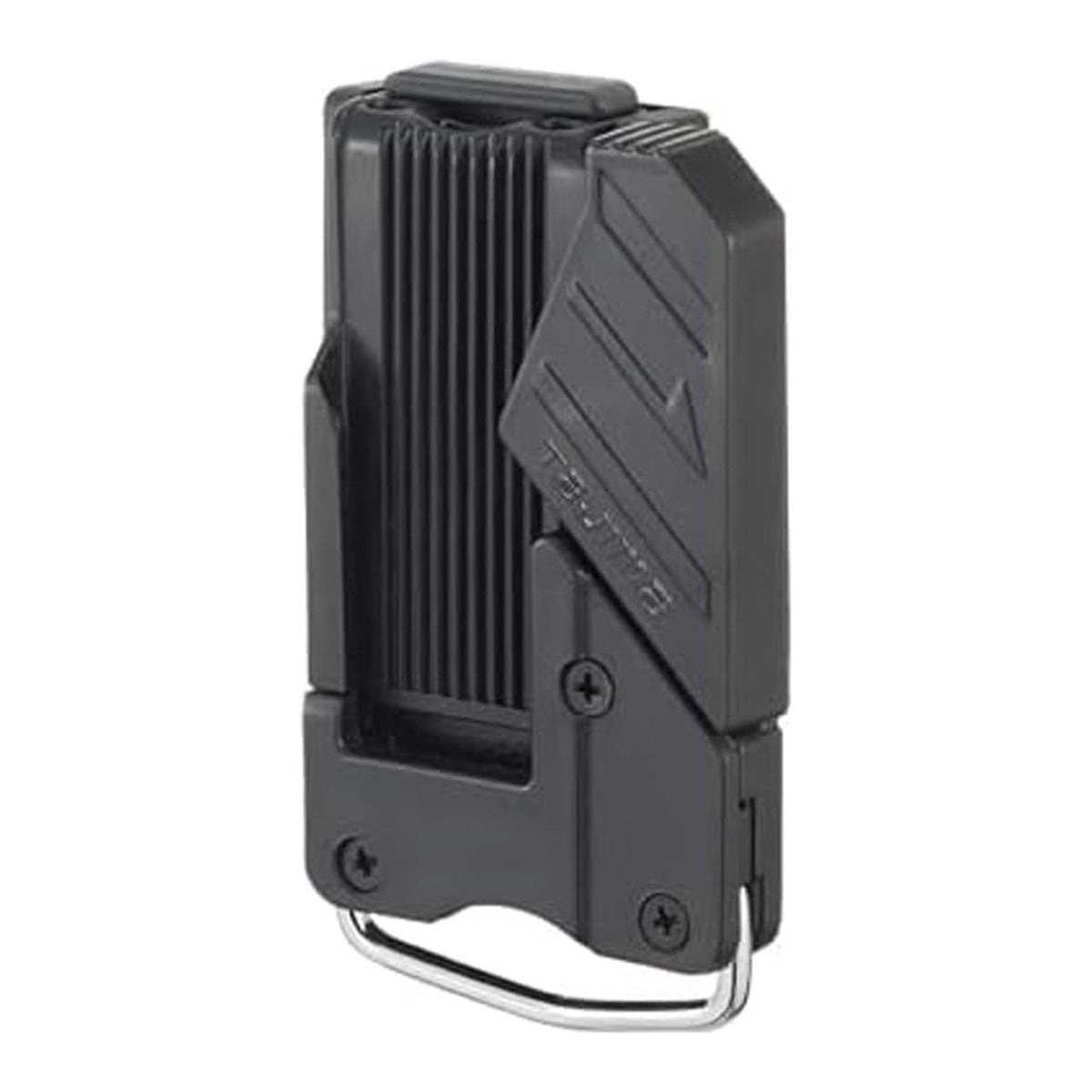 Clip-N-Hold securely clamps to belts up to 2.4 inches wide.