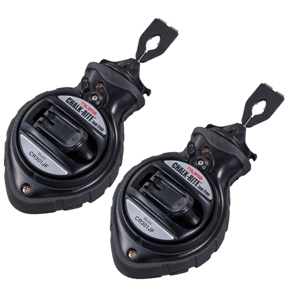 Tajima Chalk-Rite jam-free chalk line case ready for precise marking