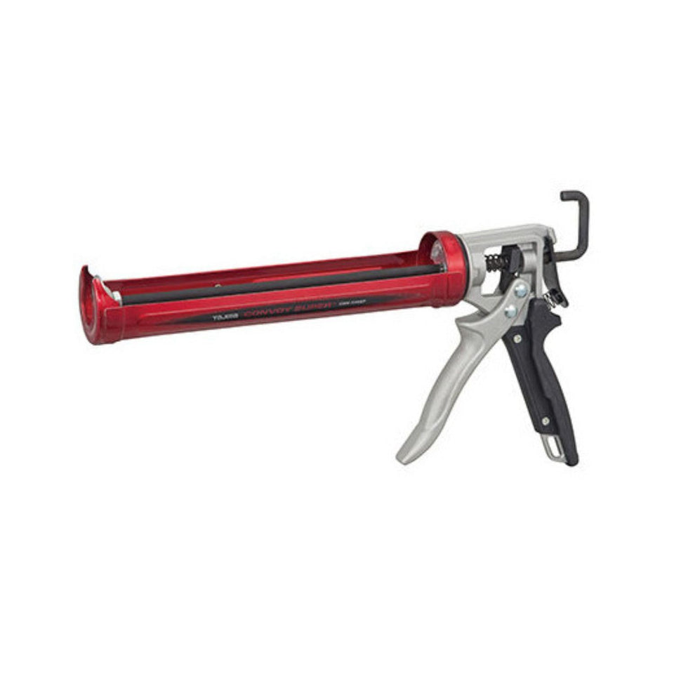 TAJIMA CNV-100SP caulking gun with rotating cradle for precise angles.