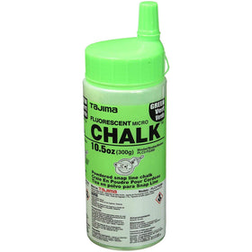 TAJIMA Micro Chalk bottle with fluorescent green line for high-visibility marking.