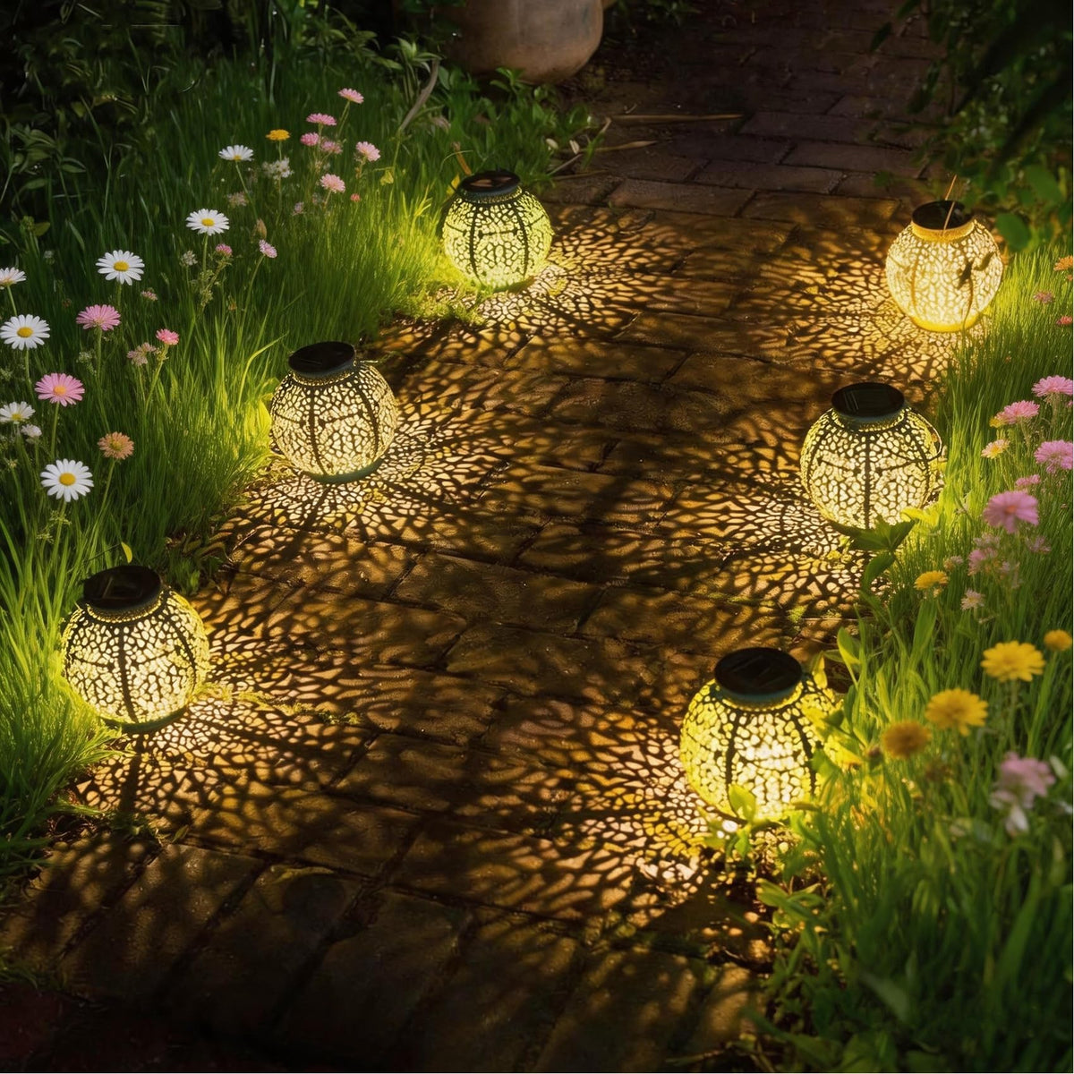 Take Me dusk auto-on feature lights up automatically at night.