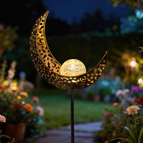 TAKE ME Moon Solar Light garden, soft warm glow for outdoor ambiance.