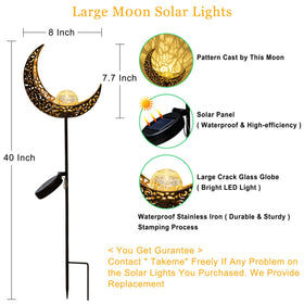 TAKE ME Moon Solar Light outdoor decor stands up to weather.