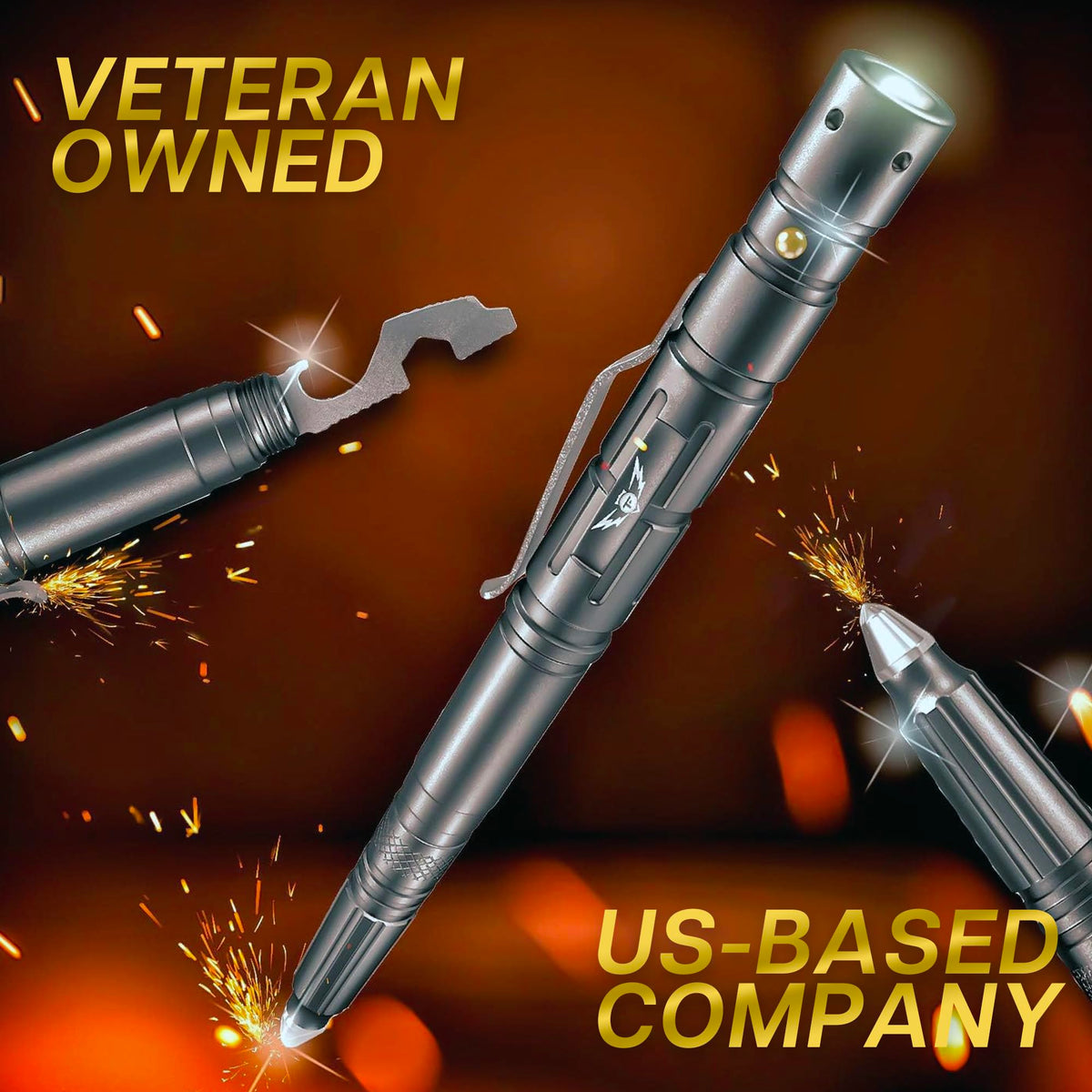 TF TAKEFLIGHT screwdriver tip and pocket clip support quick adjustments.