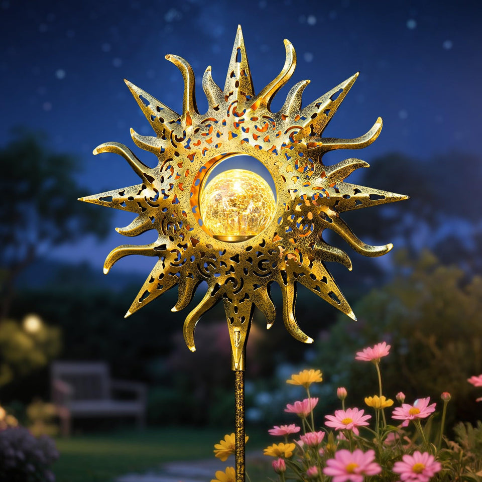 TAKE ME sun solar lights outdoor stake brightens your garden path at night
