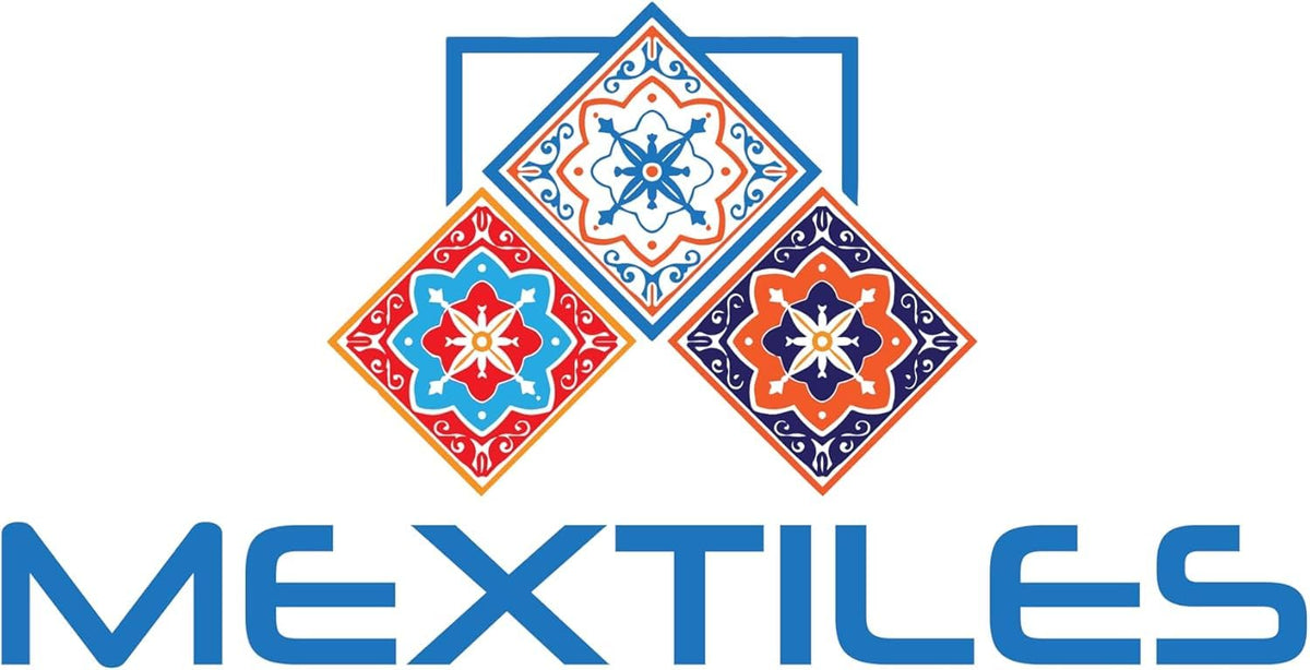 Talavera ceramic tile sampler with non-sticker designs for an authentic Mexican aesthetic.