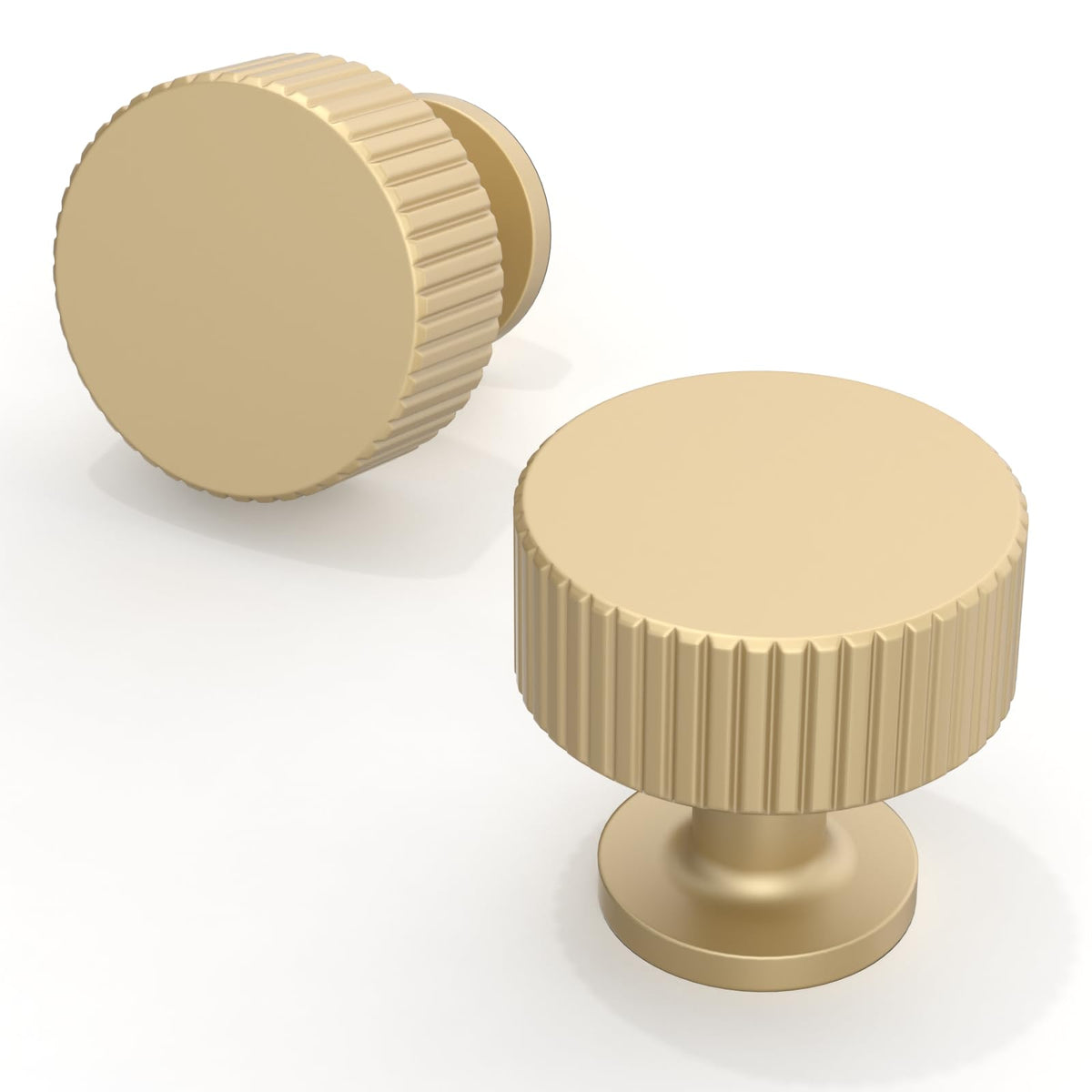 Talentedeco brushed gold kitchen knob closeup highlighting durable zinc alloy construction.