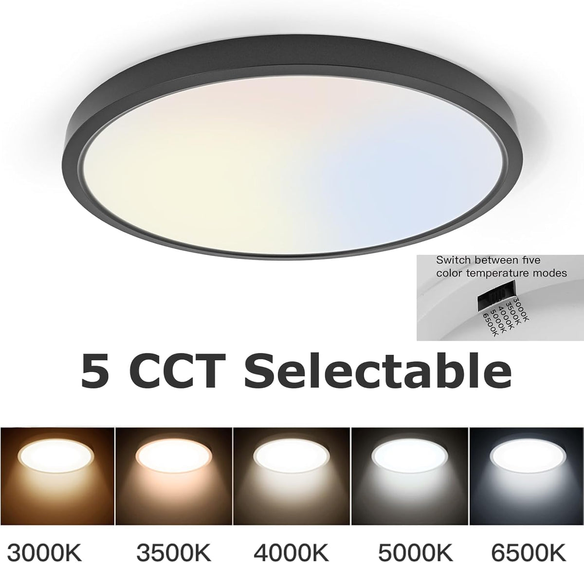 TALOYA color temperature selector on back for easy lighting mood control.