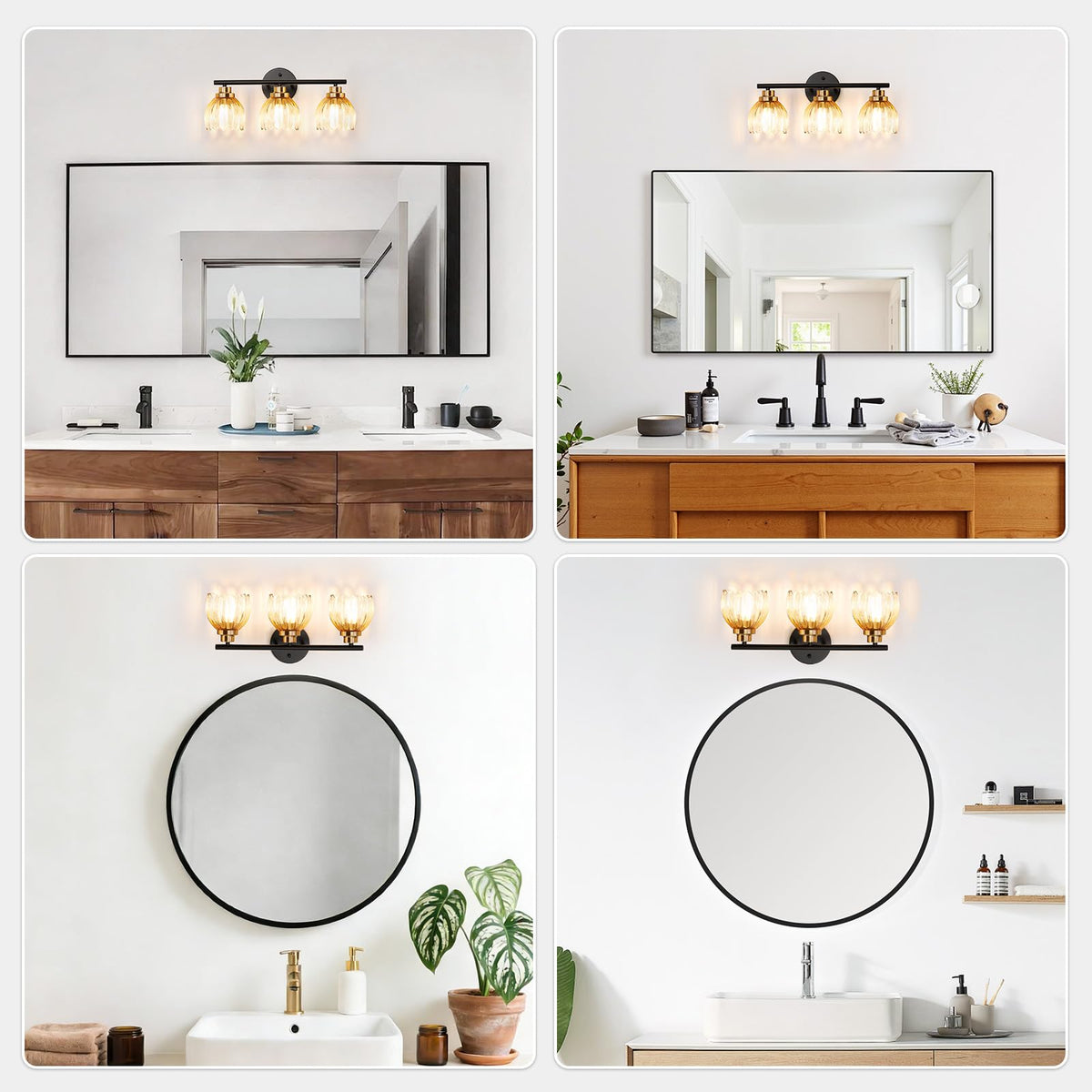 Taloya durable anti-rust metal fixture withstands humid spaces.