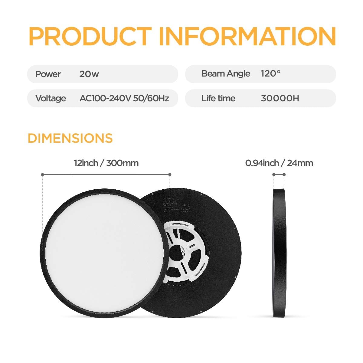 TALOYA dust-proof plastic shell keeps the fixture looking new.