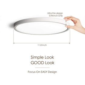 Taloya flush mount side view highlighting slim 0.94 inch profile