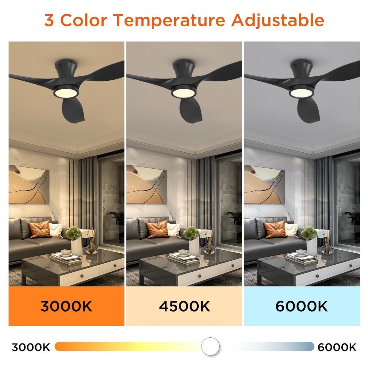 TALOYA round 15W LED light offers three color temperatures for any mood.