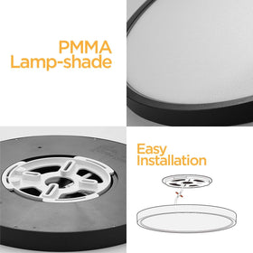TALOYA slim black ceiling light blends into any room with subtle elegance.