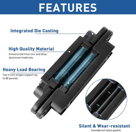 TamBee rust-resistant hinge crafted from zinc-aluminum alloy stays durable with minimal maintenance.