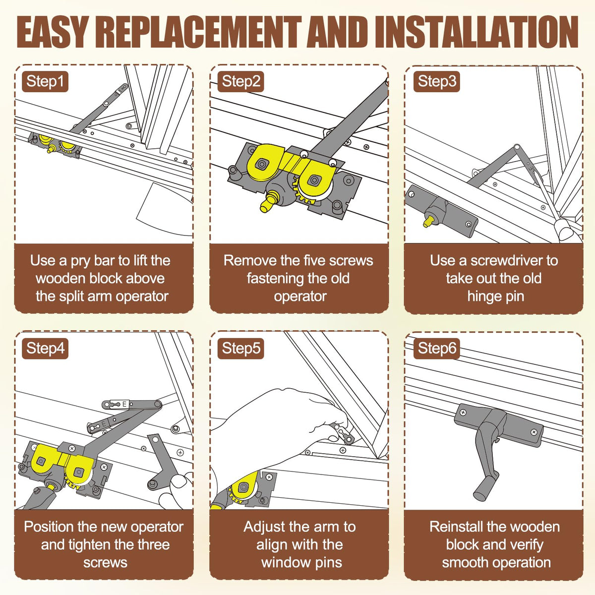 Tamidn installation kit includes fasteners for easy replacement