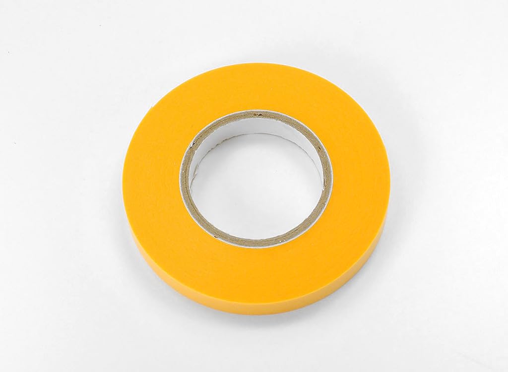 Tamiya masking tape in use on a model car for crisp boundaries