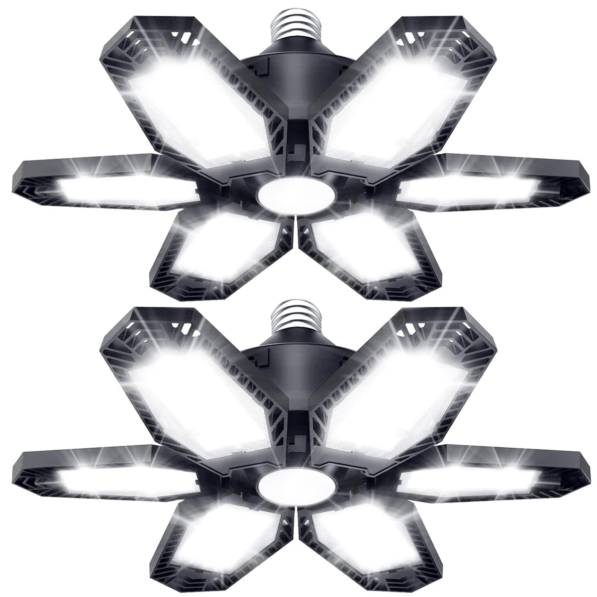 TANBABY 2-pack LED garage lights providing bright, even illumination for clarity